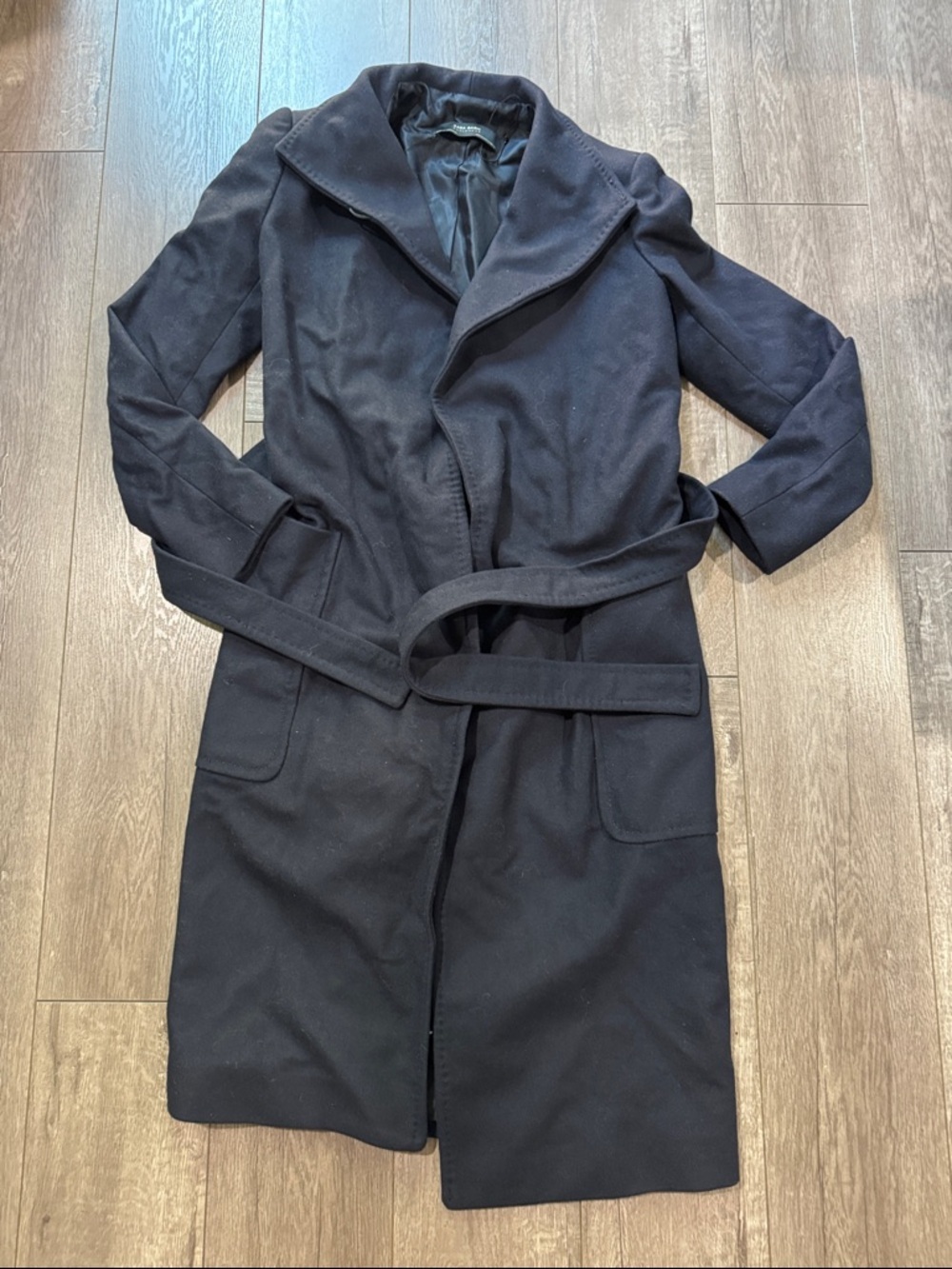 Zara navy long jacket XS